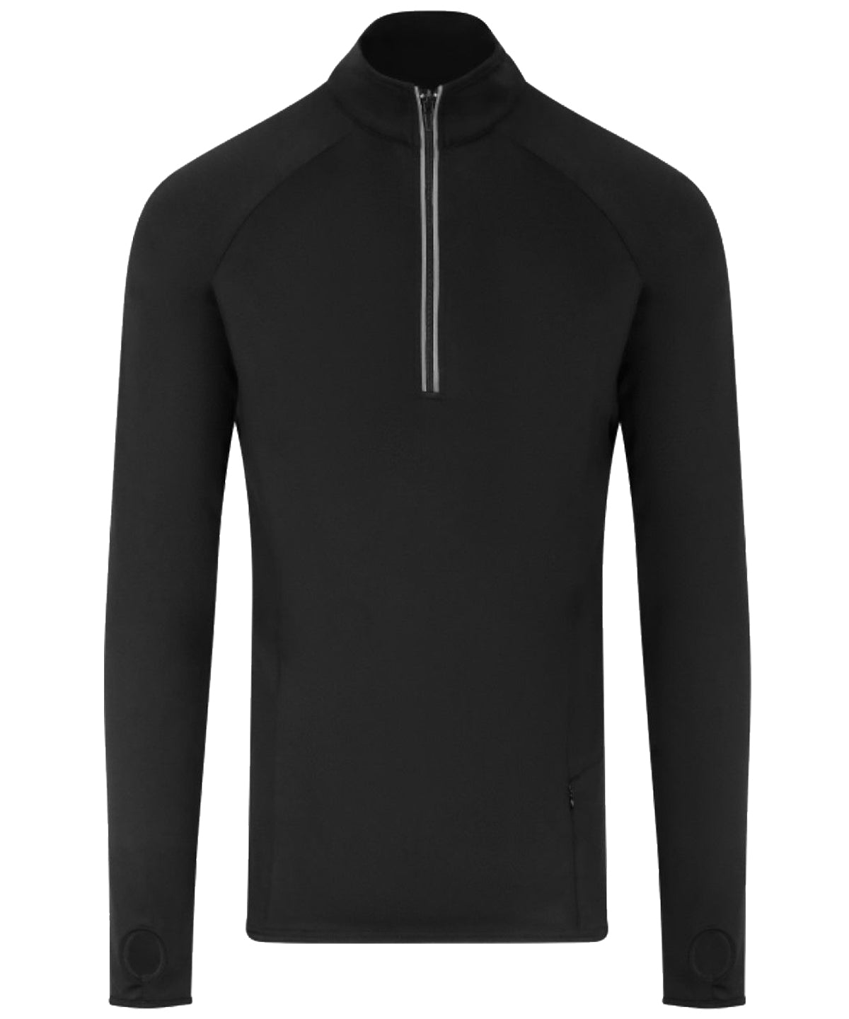 AWDis Just Cool JC030 Cool Flex long half-zip top in Jet Black