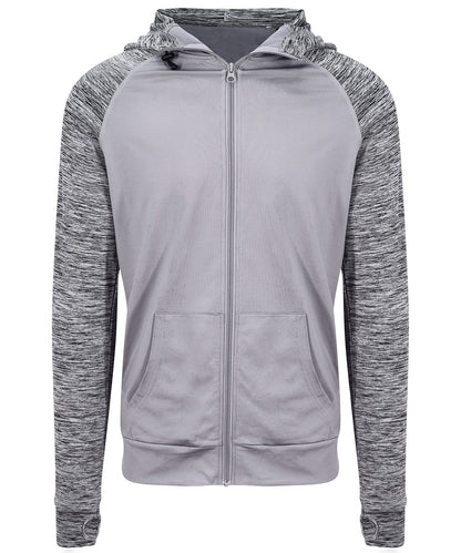 AWDis Just Cool JC057 Cool contrast zoodie in Grey/Grey Melange