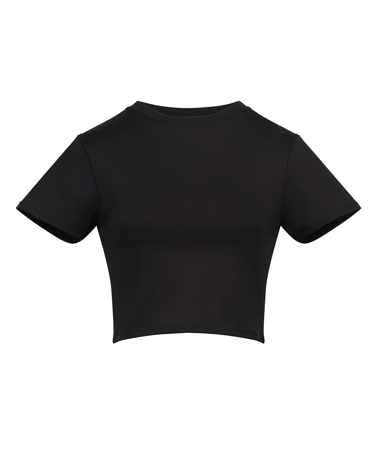 AWDis Just Cool JC215 Women’s recycled cropped T in Jet Black*