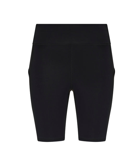 AWDis Just Cool JC288 Women’s recycled tech shorts in Jet Black