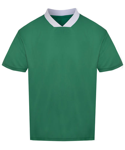AWDis Just Cool JC442 Retro sports jersey in Green/White