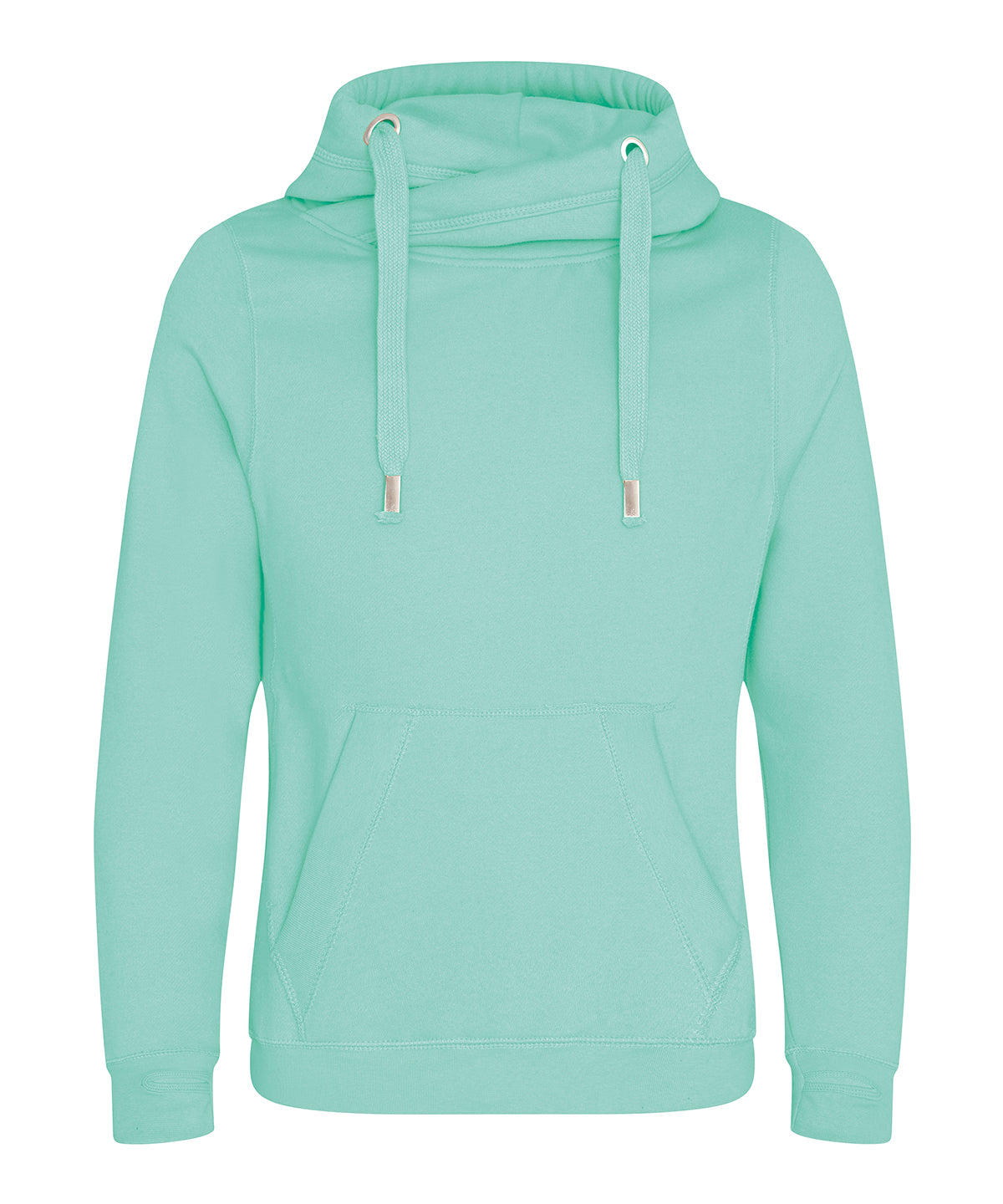 AWDis Just Hoods JH021 Cross neck hoodie in Peppermint