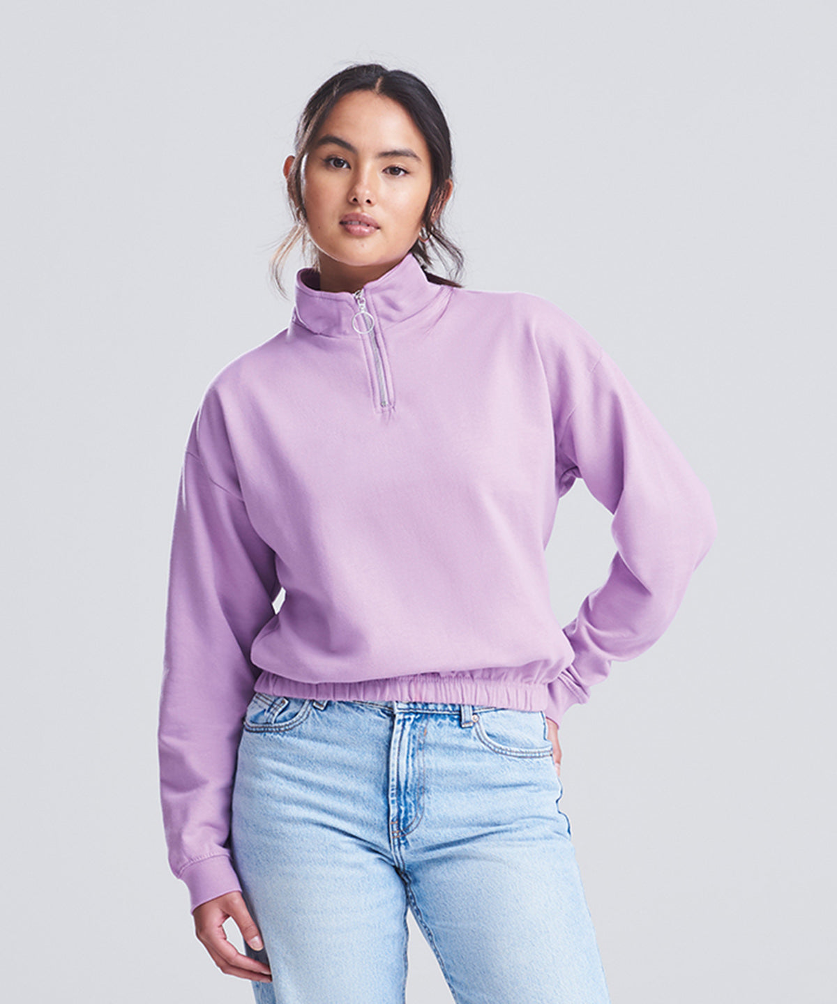 AWDis Just Hoods JH037 Women's cropped ¼-zip sweat