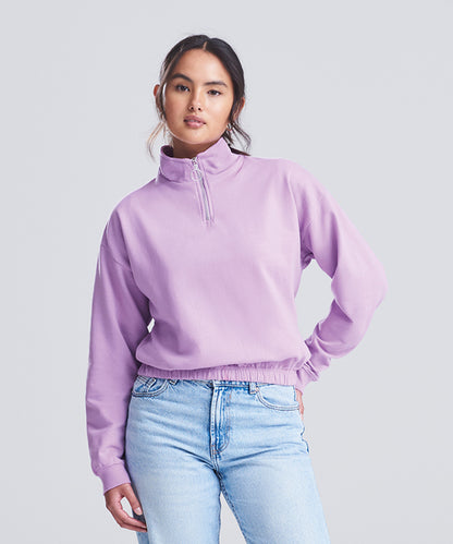 AWDis Just Hoods JH037 Women's cropped ¼-zip sweat