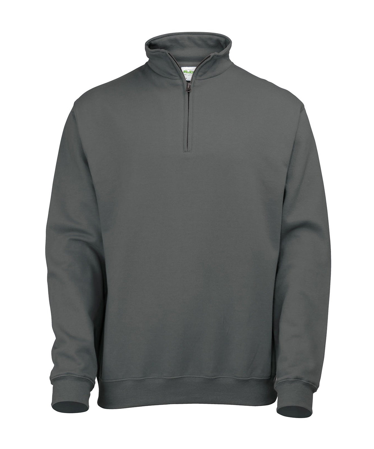 AWDis Just Hoods JH046 Sophomore ¼ zip sweatshirt in Charcoal