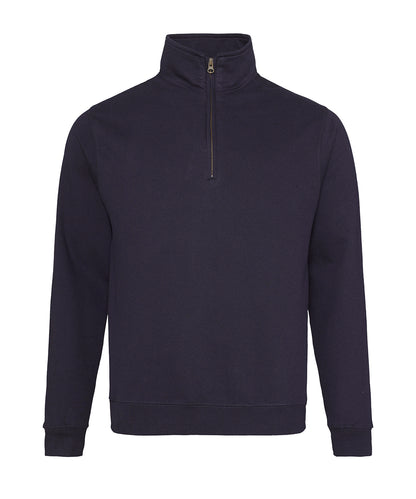 AWDis Just Hoods JH046 Sophomore ¼ zip sweatshirt in New French Navy
