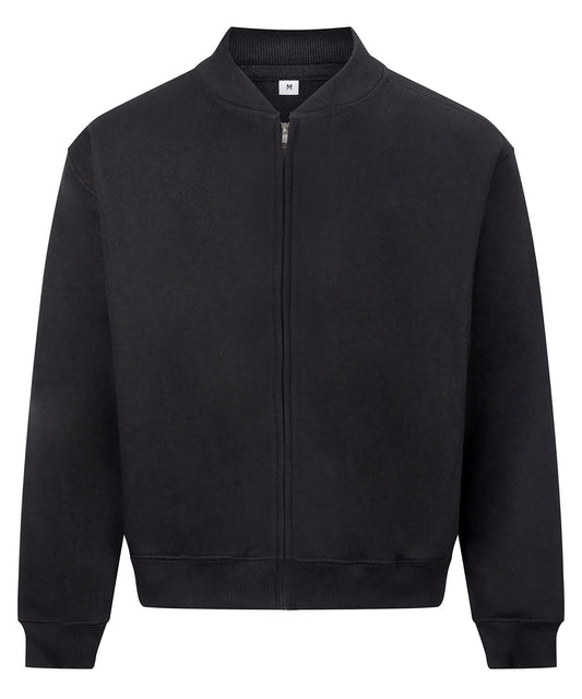 AWDis Just Hoods JH124 Signature heavyweight bomber sweat in Deep Black