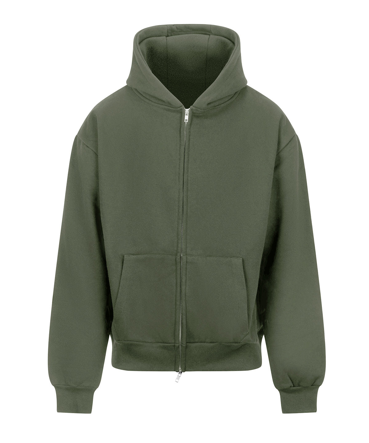 AWDis Just Hoods JH125 Signature heavyweight zoodie in Earthy Green