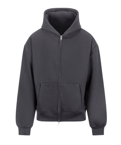AWDis Just Hoods JH125 Signature heavyweight zoodie in Solid Charcoal