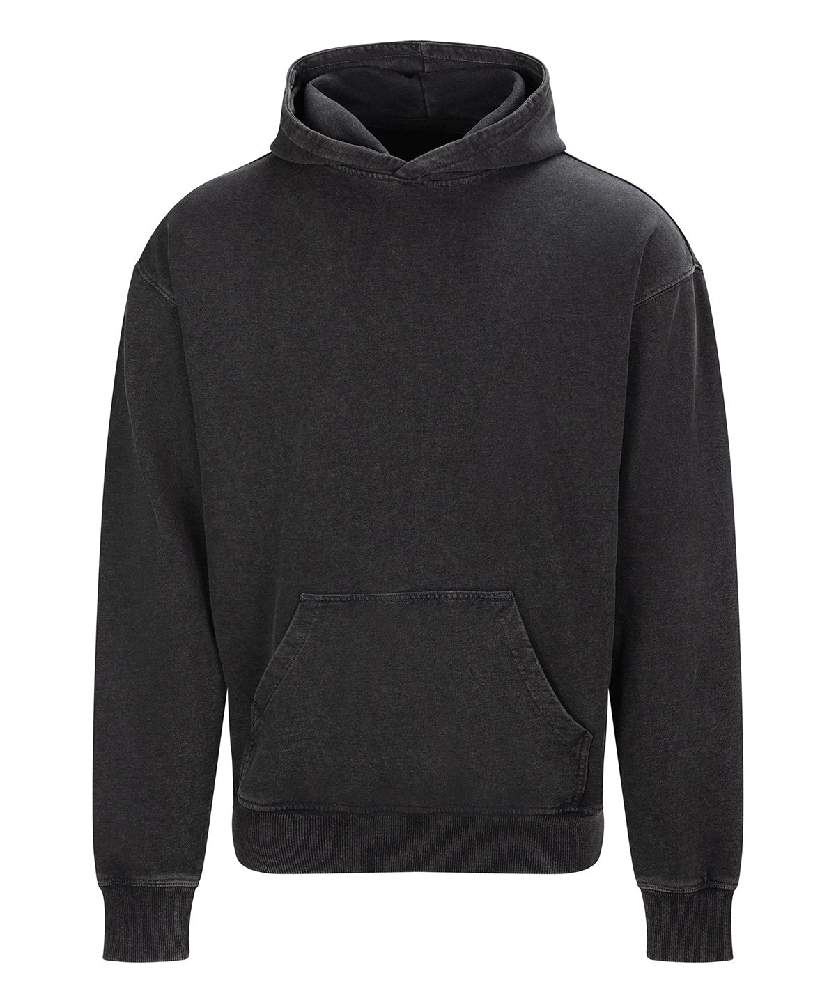 AWDis Just Hoods JH180 Vintage washed hoodie in Washed Black