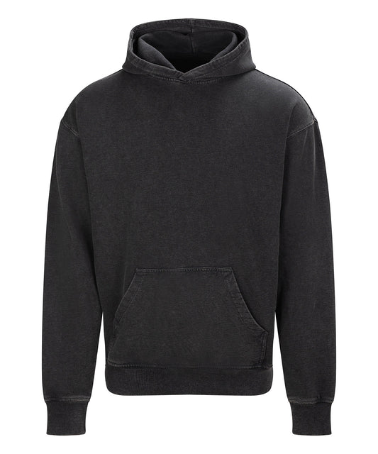 AWDis Just Hoods JH180 Vintage washed hoodie in Washed Black
