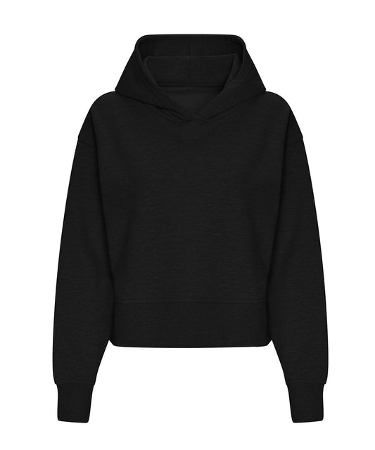 AWDis Just Hoods JH305 Women’s relaxed hoodie in Deep Black