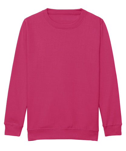 AWDis Just Hoods JH30J Kids AWDis sweatshirt in Hot Pink