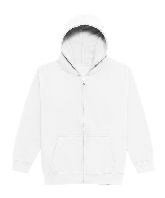 AWDis Just Hoods JH50J Kids zoodie in Arctic White