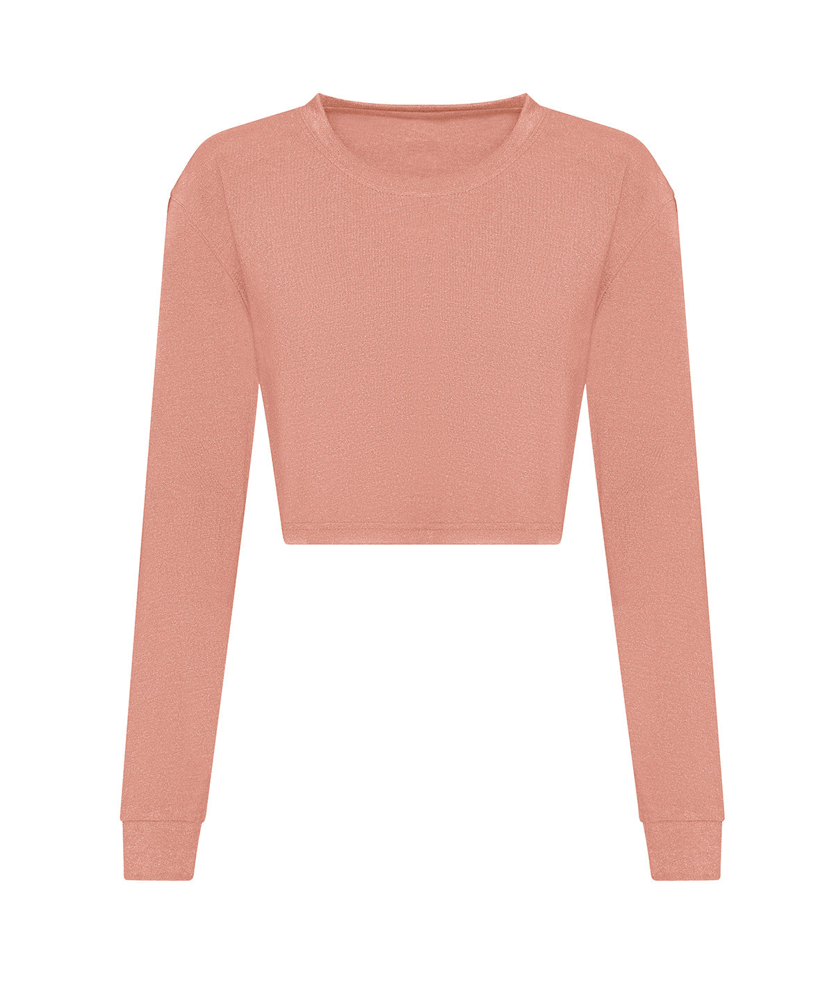 AWDis Just T's JT016 Women's long sleeve cropped T in Dusty Pink