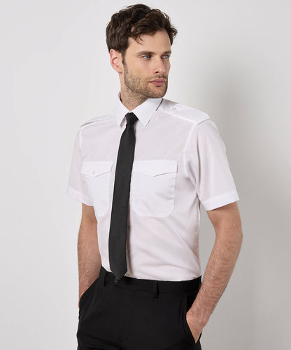 Kustom Kit KK133 Pilot shirt short-sleeved (tailored fit)