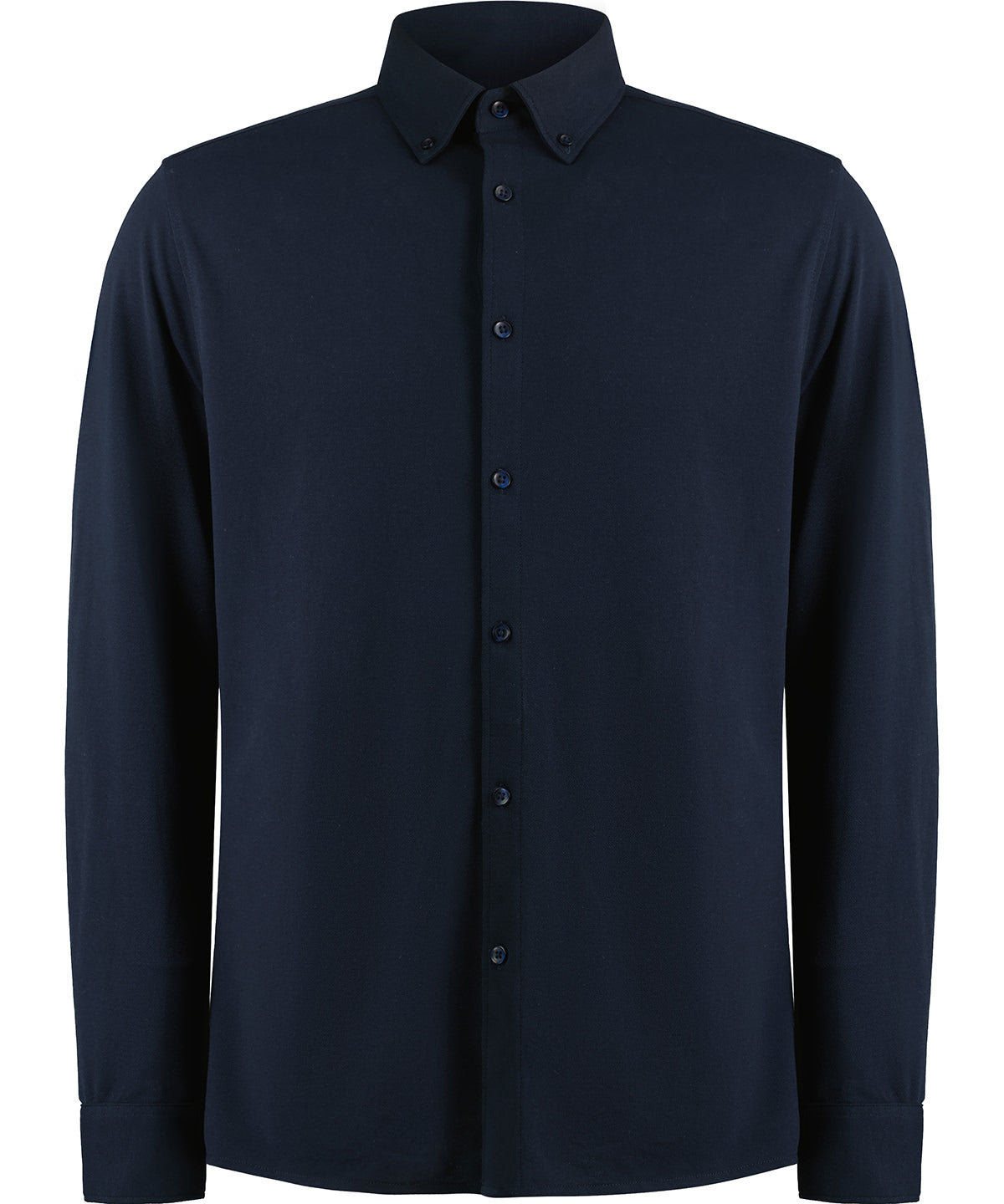 Kustom Kit KK143 Long sleeve Superwash® 60° piqué shirt (tailored fit) in Navy