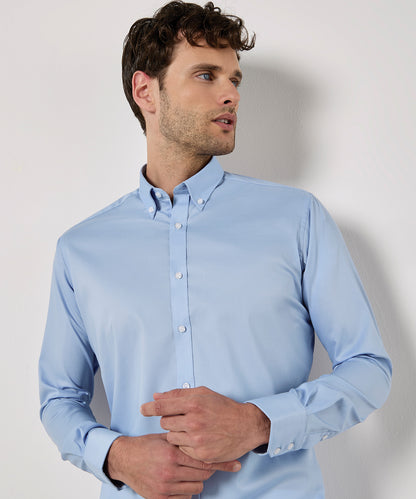 Kustom Kit KK182 Stretch Oxford shirt long-sleeved (slim fit)