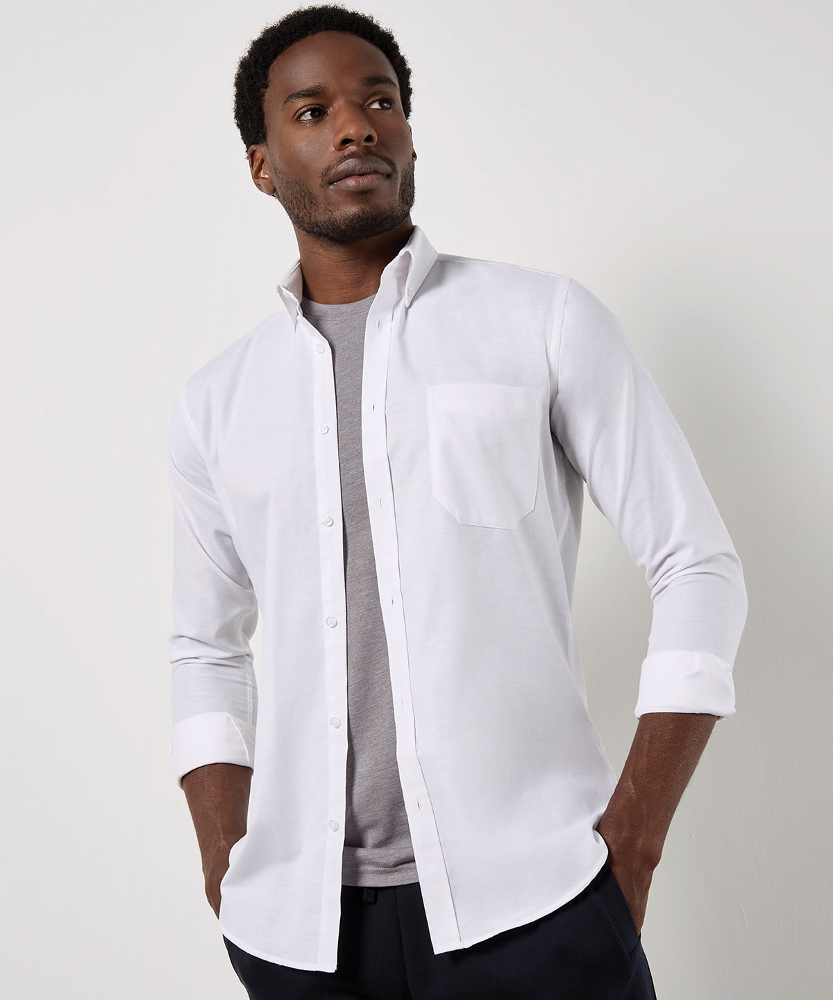 Kustom Kit KK184 Slim fit workwear Oxford shirt long-sleeved (slim fit)