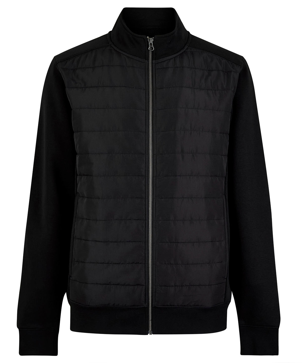 Kustom Kit KK331 Regular fit quilted full-zip sweatshirt in Black