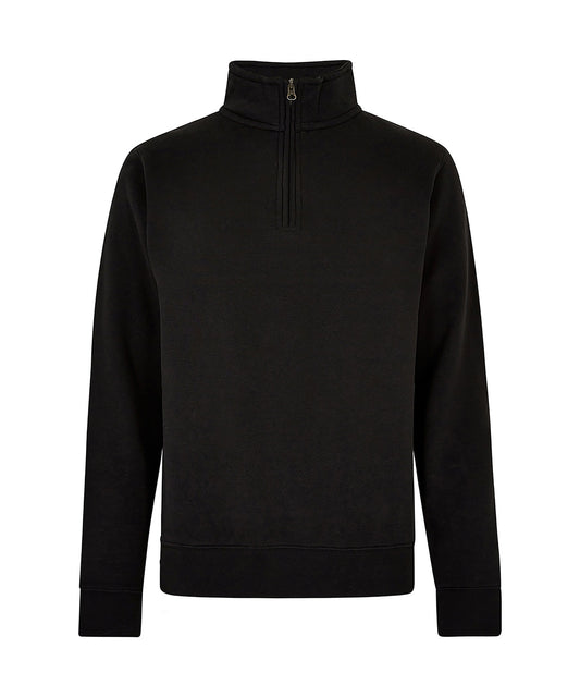 Kustom Kit KK335 Regular fit ¼-zip sweatshirt in Black