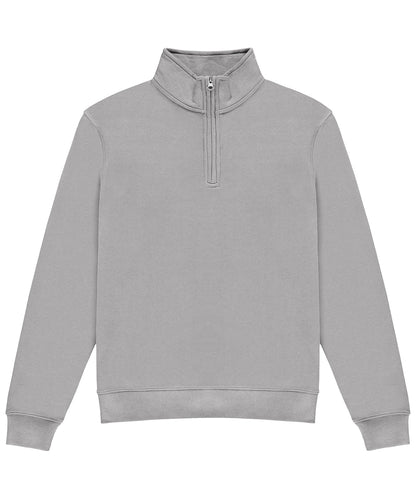 Kustom Kit KK335 Regular fit ¼-zip sweatshirt in Heather Grey