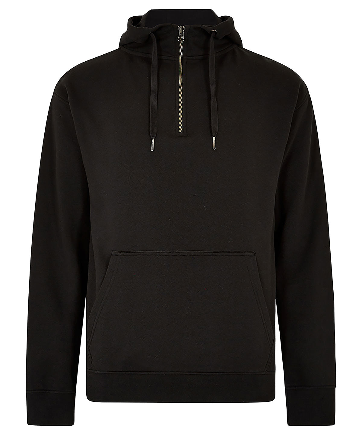 Kustom Kit KK336 Regular fit 1/4 zip hoodie in Black