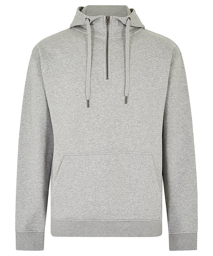 Kustom Kit KK336 Regular fit 1/4 zip hoodie in Heather Grey