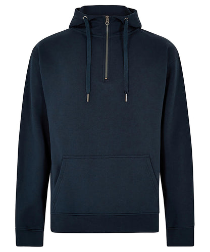 Kustom Kit KK336 Regular fit 1/4 zip hoodie in Navy