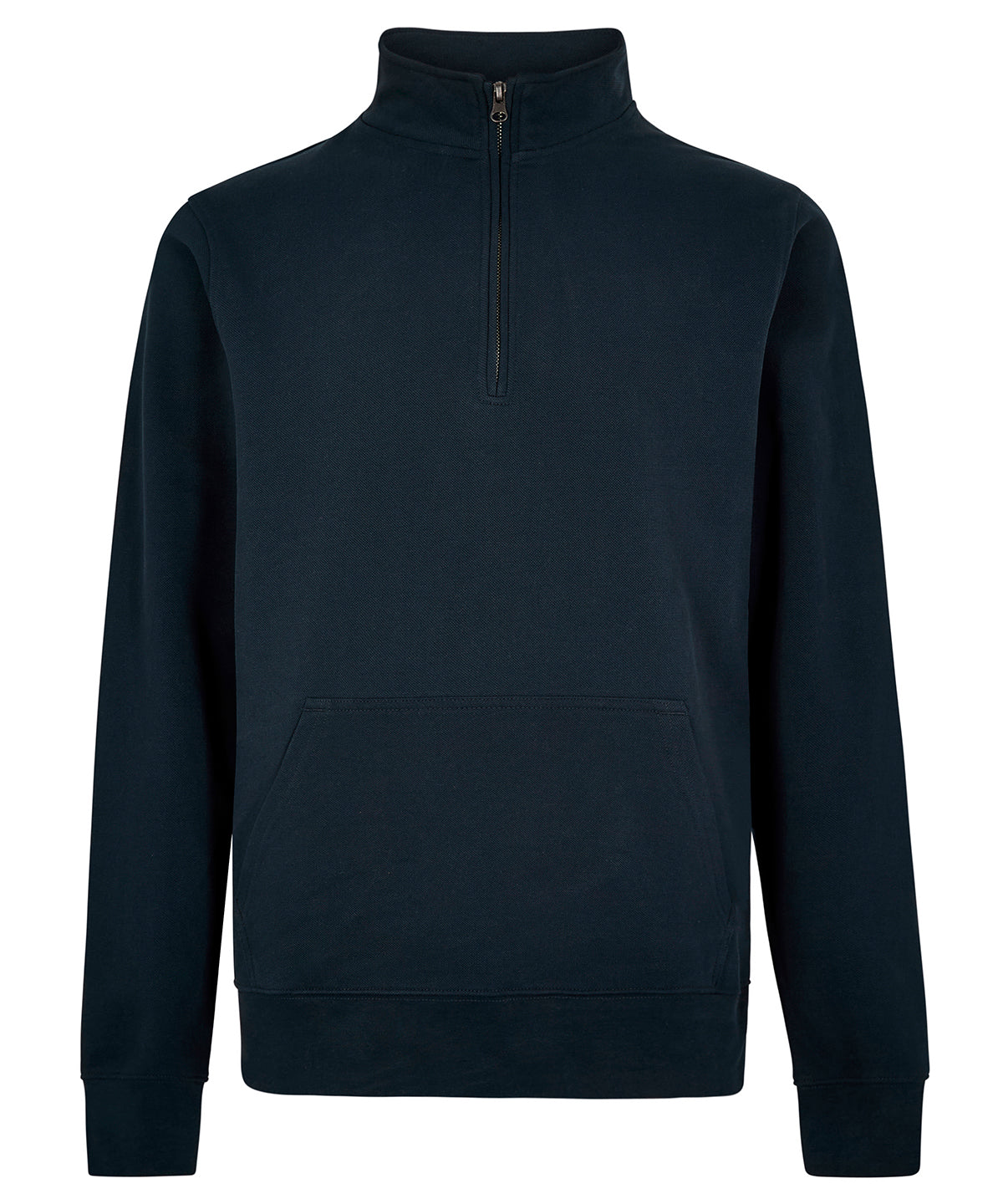 Kustom Kit KK339 Regular fit 1/4-zip piqué sweatshirt in Navy