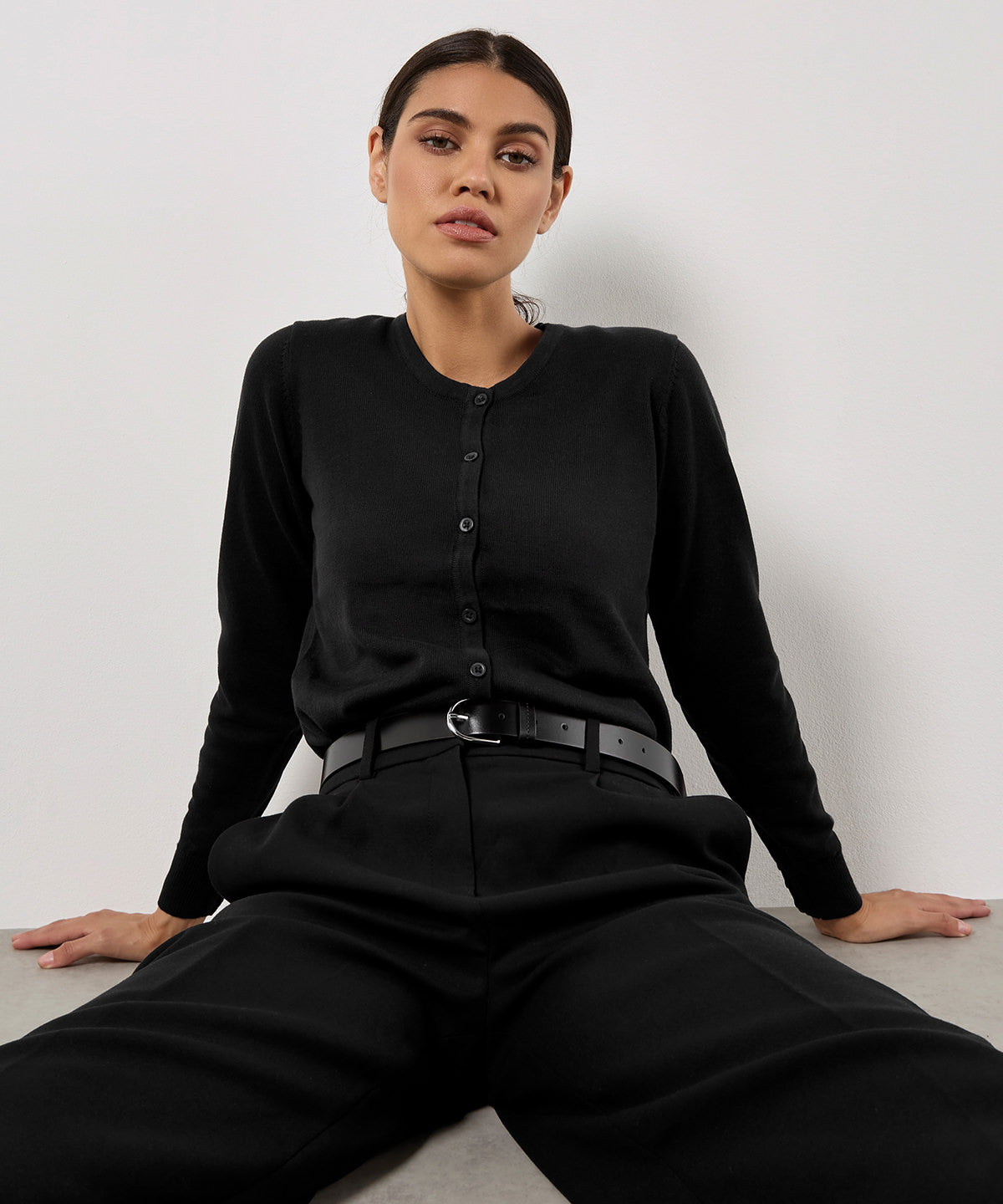 Kustom Kit KK355 Women's Arundel crew neck cardigan long sleeve (classic fit)