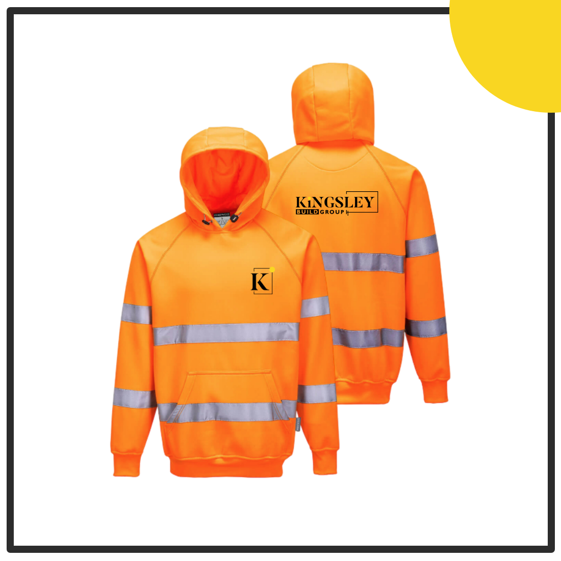Portwest - B304 - Hi-Vis Hoodie (left chest and back logo version)