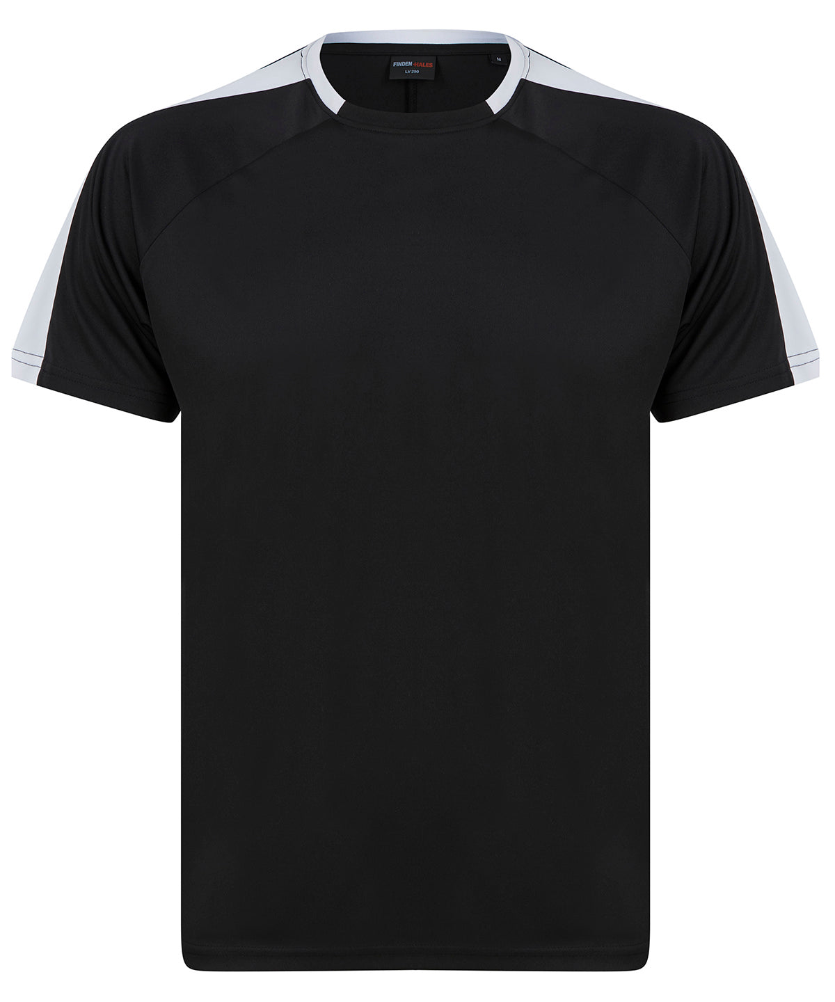 Finden & Hales LV290 Unisex team t-shirt in Black/White