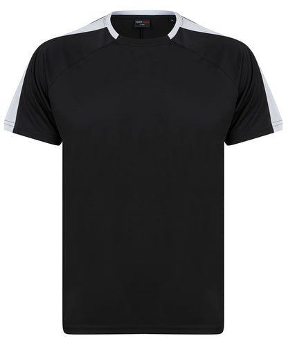Finden & Hales LV290 Unisex team t-shirt in Black/White