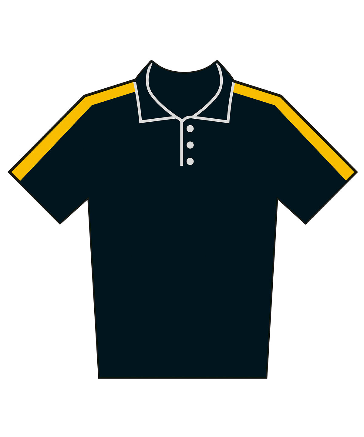 Finden & Hales LV291 Adults team polo shirt in Black/Gold