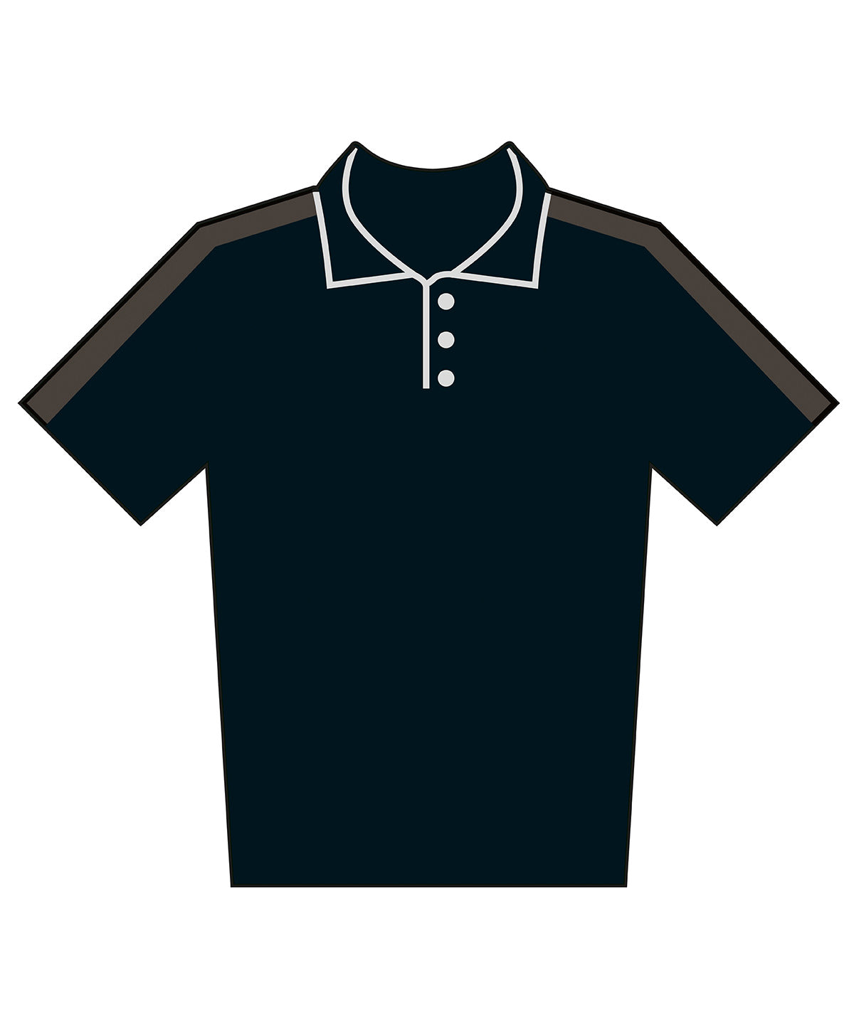 Finden & Hales LV291 Adults team polo shirt in Black/Gunmetal