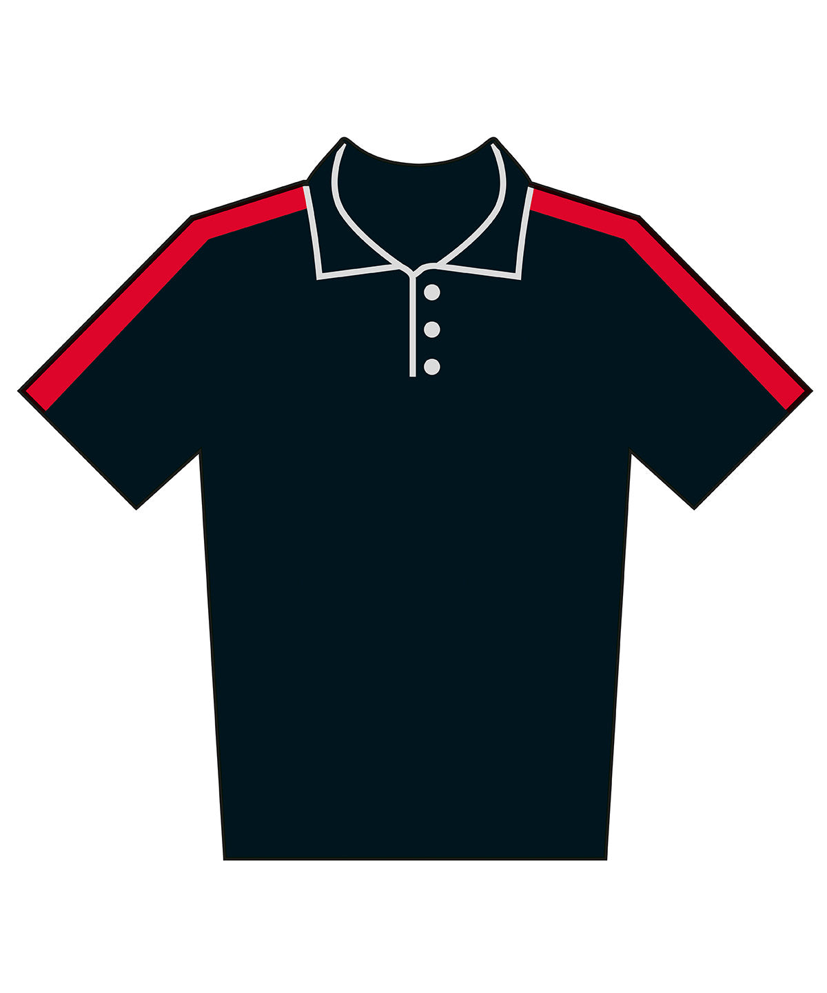 Finden & Hales LV291 Adults team polo shirt in Black/Red