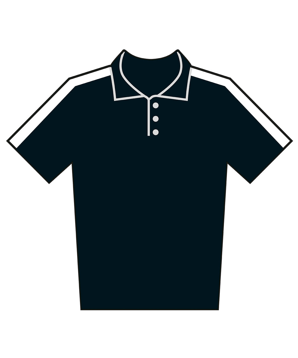 Finden & Hales LV291 Adults team polo shirt in Black/White