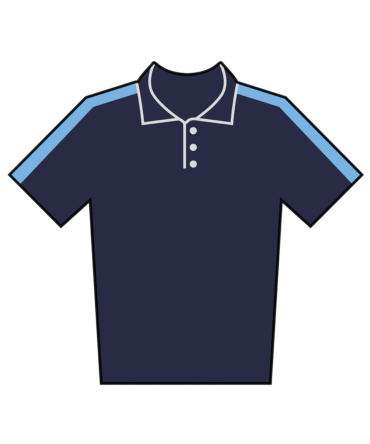 Finden & Hales LV291 Adults team polo shirt in Navy/Sky