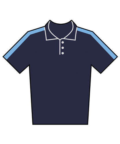 Finden & Hales LV291 Adults team polo shirt in Navy/Sky