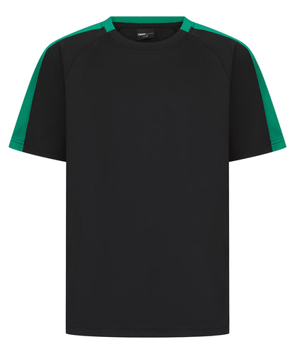 Finden & Hales LV292 Kids team t-shirt in Black/Emerald