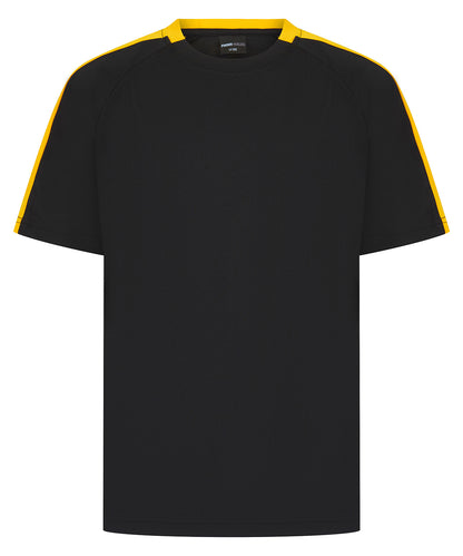Finden & Hales LV292 Kids team t-shirt in Black/Gold