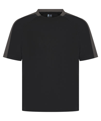 Finden & Hales LV292 Kids team t-shirt in Black/Gunmetal