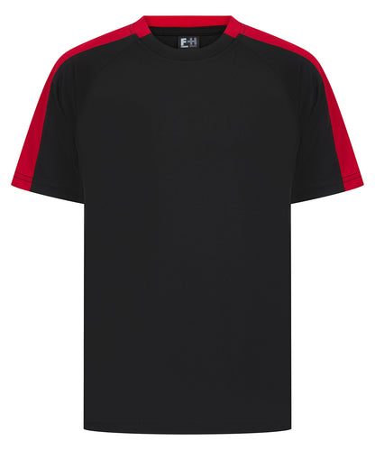 Finden & Hales LV292 Kids team t-shirt in Black/Red