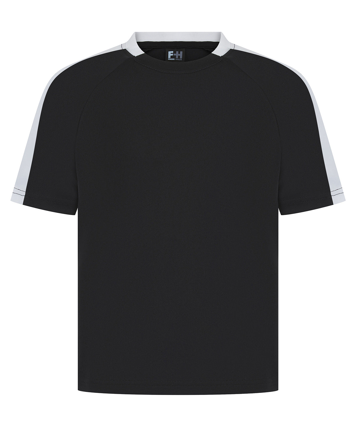 Finden & Hales LV292 Kids team t-shirt in Black/White
