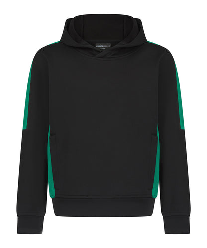 Finden & Hales LV342 Kids' team hoodie in Black/Emerald