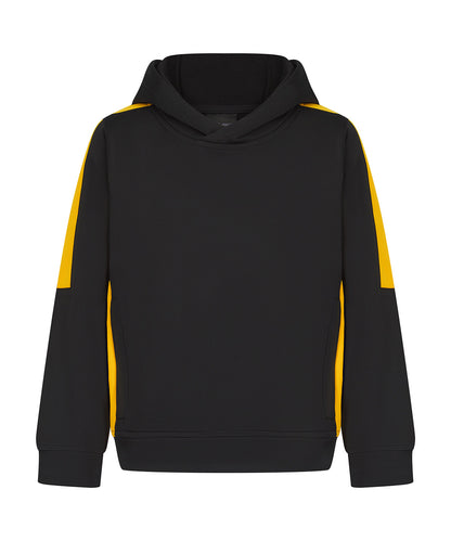 Finden & Hales LV342 Kids' team hoodie in Black/Gold