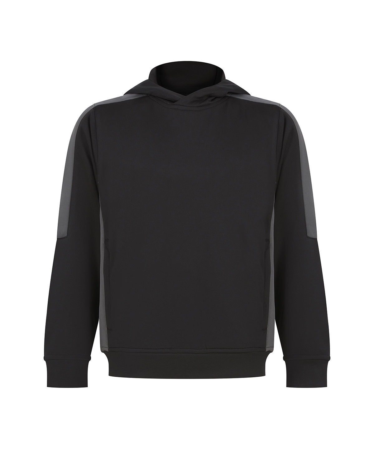 Finden & Hales LV342 Kids' team hoodie in Black/Gunmetal Grey