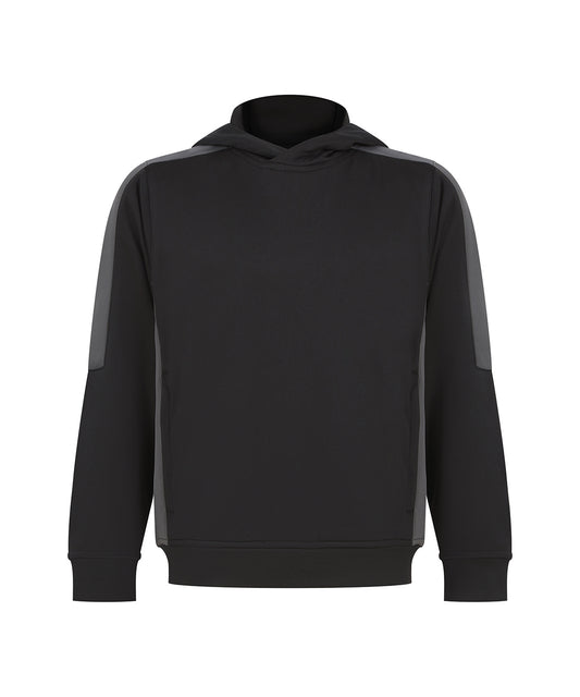 Finden & Hales LV342 Kids' team hoodie in Black/Gunmetal Grey