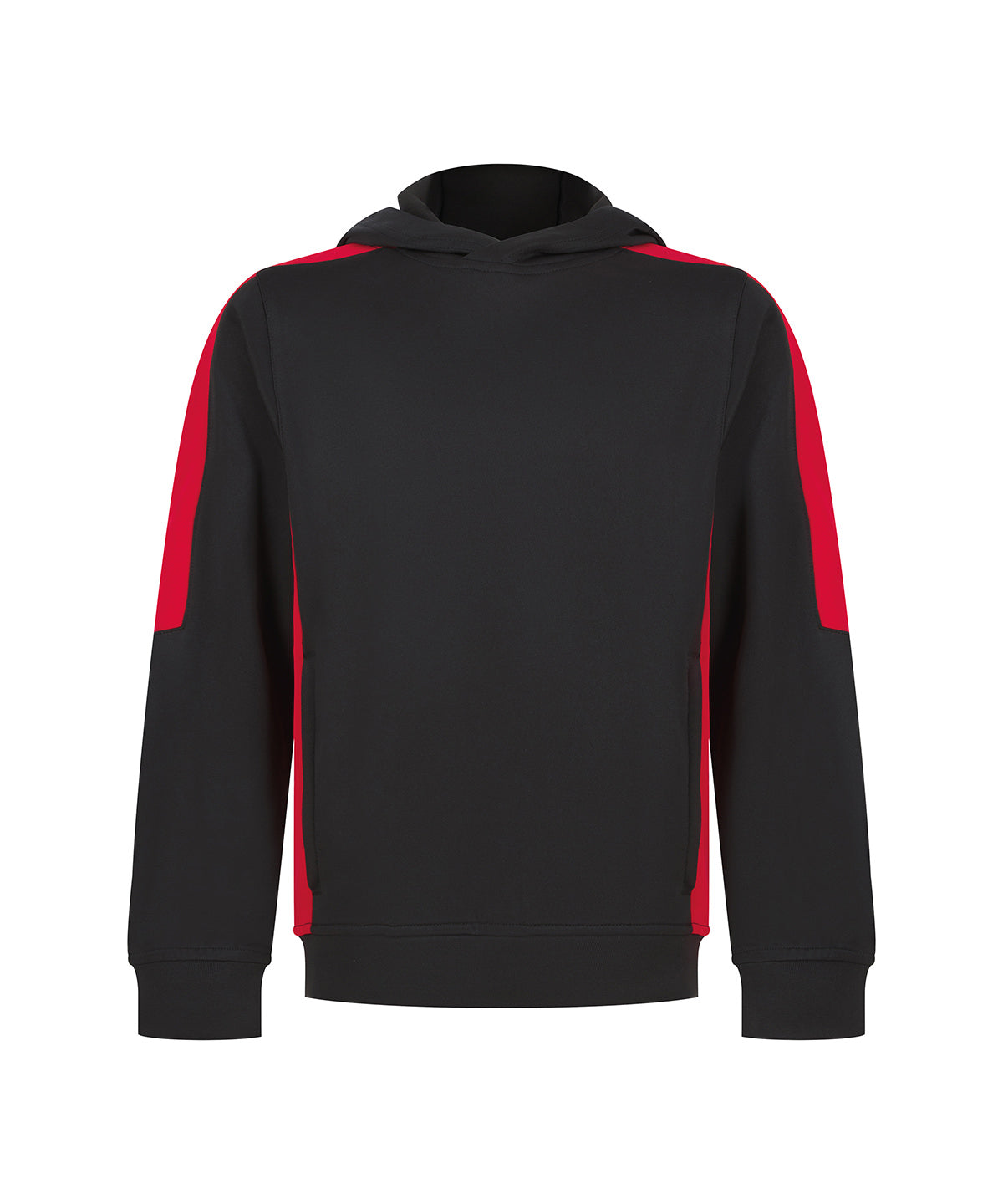 Finden & Hales LV342 Kids' team hoodie in Black/Red